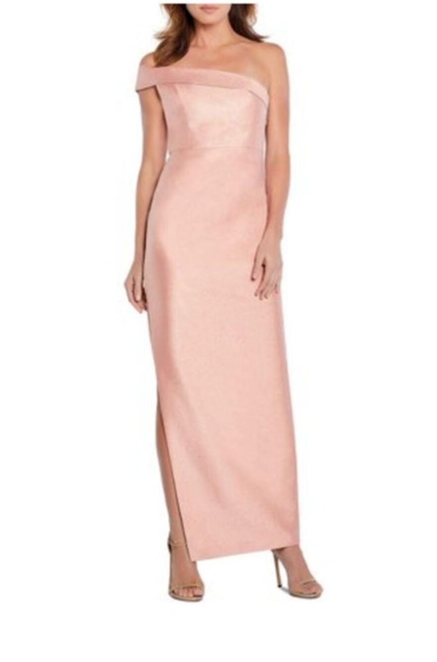 Aidan Mattox Womens Jacquar Glitter Long Evening Dress Sz 2